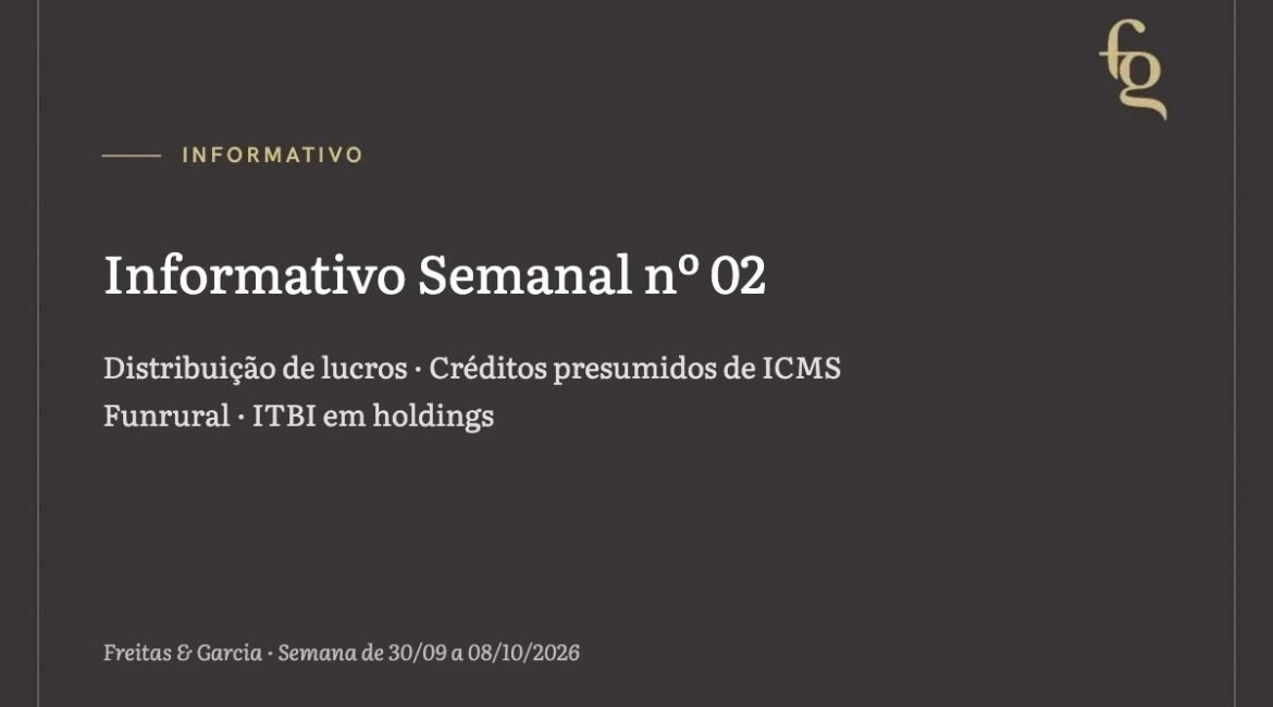 Capa do Informativo Semanal Freitas & Garcia nº 02