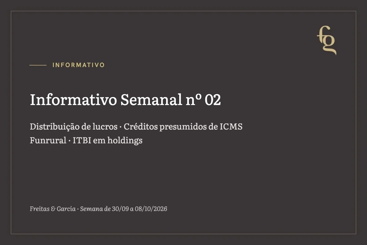 Capa do Informativo Semanal Freitas & Garcia nº 02